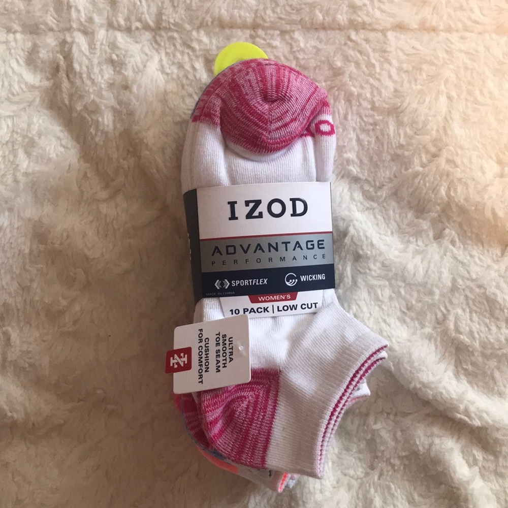NWT IZOD LOWCUT SOCKS 10 PACK💖